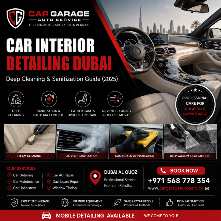 Best Car Interior Detailing Dubai – Deep Cleaning & Sanitization Guide (2026) Car Interior Detailing Dubai
