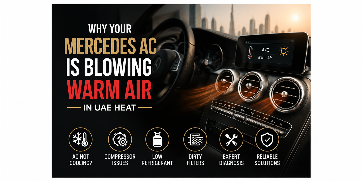 Mercedes AC Blowing Warm Air in Dubai | Causes & Fix